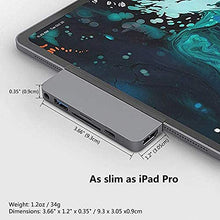 Load image into Gallery viewer, HyperDrive USBC Hub Adapter 6-in-1 Dongle with USB C PD Charging, 4K HDMI, USB 3.0, 3.5mm Headphone Jack, SD, Micro SD - Compatible with iPad Pro 2018
