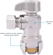 Load image into Gallery viewer, SharkBite 23036-0000LF 1/2" Ptc x 3/8" Compression Angle Stop Valve