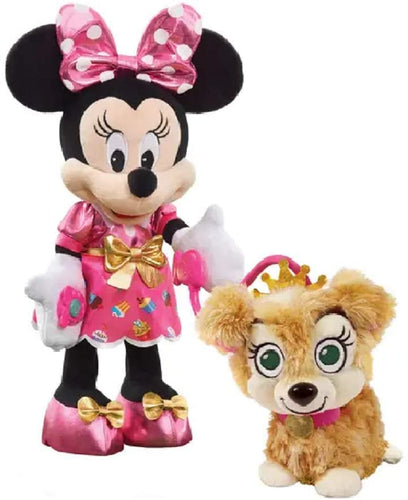 Disney Junior Minnie Mouse Walk and Dance Puppy, Party and Play Plush Toy for Girls Ages 3 and up