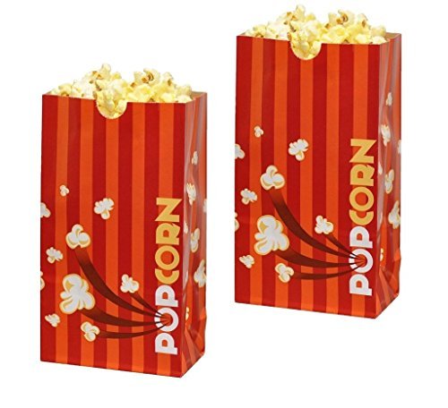 Hoosier Hill Farm Laminated Orange Popcorn Bags, 1.5 oz 50 Bags