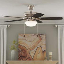 Load image into Gallery viewer, Hampton Bay Gazebo 52 in. LED Indoor/Outdoor Brushed Nickel Ceiling Fan