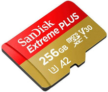 Load image into Gallery viewer, SanDisk Extreme Plus 256GB microSDXC Card with Adapter UHS-I, U3, A2, V30 - SDSQXBZ-256G-ANCMA