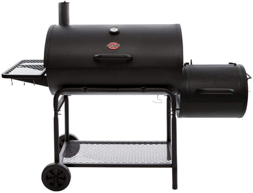 Char-Griller Smokin' Champ Charcoal Grill Horizontal Smoker in Black