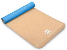 Load image into Gallery viewer, Life Energy 5 mm EkoSmart Cork Yoga Mat with Yoga Strap
