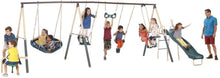 Load image into Gallery viewer, XDP Recreation Deerfield 10 Child Capacity Kids Swing Set Outdoor Playground