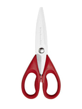 Load image into Gallery viewer, KitchenAid KC351OHERA Multi-Purpose Scissors Stainless Steel Kitchen Shears with Blade Cover and Soft Grip Handles, Red