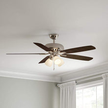 Load image into Gallery viewer, Rockport 52 in. Brushed Nickel LED Smart Ceiling Fan with Light and Remote Works with Google Assistant and Alexa