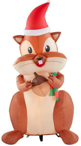 Home Accents Holiday 6.5 ft. Animated Inflatable Nom-Nom Chipmunk with Acorn