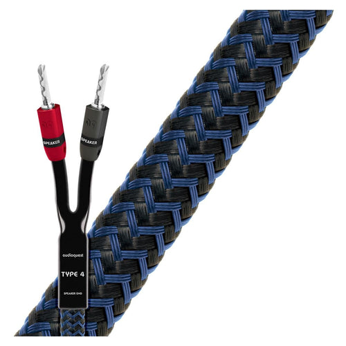 AudioQuest TYPE 4-10FT (Single) Speaker Cable with Spade Connectors