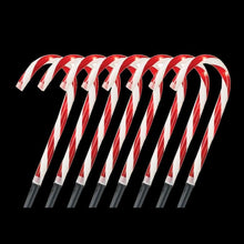 Load image into Gallery viewer, Candy Cane Stake Lights 10&#39;&#39; Christmas Lawn Decor Set of 8