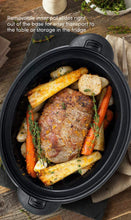 Load image into Gallery viewer, Elite Gourmet Glas Slow Cooker with Adjustable Temp, Entrees, Sauces, Stews &amp; Dips, Dishwasher Safe Glass Lid &amp; Crock, 6 Quart, Stainless Steel