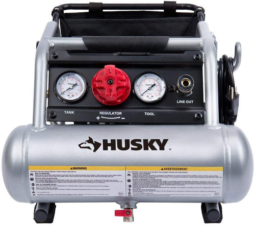 Husky 1 Gal. Portable Electric-Powered Silent Air Compressor