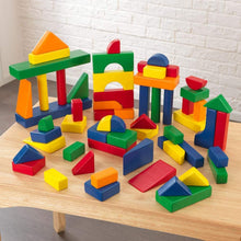 Load image into Gallery viewer, KidKraft Wooden Block Set in Primary (60-Piece)