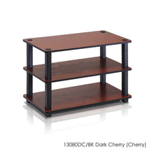 Load image into Gallery viewer, Furinno 13080DC/BK Turn-S-Tube 3-Tier Shoe Rack, Dark Cherry/Black