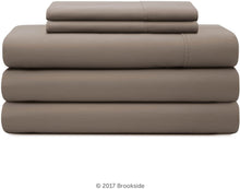 Load image into Gallery viewer, Brookside - Cotton Blend Sheet Set - Wrinkle Resistant - Rich Cotton Look and Feel - Easy Care Fabric - Deep Pocket Design - Split Queen - Sandstone