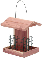Load image into Gallery viewer, Worth Garden Cedar Bird Feeder with Double Suet Holder