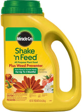 Load image into Gallery viewer, Miracle Gro Shake 'N Feed All Purpose And Weed Preventer 10-10-10 Granules 4.5 Lb.