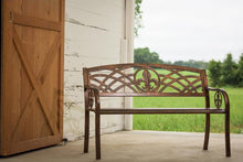 Load image into Gallery viewer, Leigh Country Fleur De Lis Metal Bench