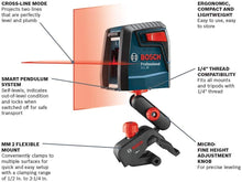 Load image into Gallery viewer, Bosch Self-Leveling Cross-Line Red-Beam High Power Laser Level GLL 30