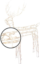 Load image into Gallery viewer, Animated 3-D Wire Standing Buck Reindeer, Lighted and Moving Christmas Yard Decoration, 48-inches Tall