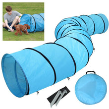 Load image into Gallery viewer, Yaheetech 18ft Pet Dog Agility Obedience Training Tunnel Blue - Dia.24