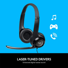 Load image into Gallery viewer, Logitech H390 USB Headset with Noise-Cancelling Mic