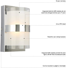 Load image into Gallery viewer, Design House 577791 Haswell 4 LED Wall Light, Polished Chrome