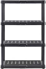 Load image into Gallery viewer, Muscle Rack PS362456-4B Plastic Shelving, 36" Width x 56" Height x 24" Depth, Black, 56" Height, 36" Width