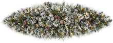 Load image into Gallery viewer, Home Accents Holiday 36 in. Sparkling Amelia Pine Battery Operated Pre-lit Artificial Christmas Door Swag with 50 Warm White Micro-Dot Lights