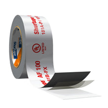 Load image into Gallery viewer, Shurtape AF 100 UL 181A-P/B-FX Listed/Printed Aluminum Foil HVAC Tape with EasyPeel Paper Liner, HVAC Joint Sealing Tape, 2.5" x 60 Yards, Silver, 1 Roll (155206)