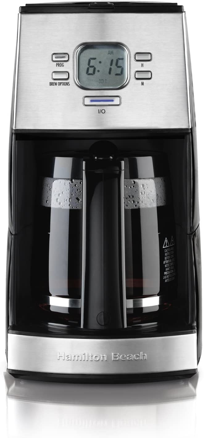Hamilton Beach Ensemble 12-Cup Coffeemaker with Glass Carafe, Red