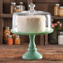 Load image into Gallery viewer, The Pioneer Woman Timeless Beauty 10" Cake Stand with Glass Cover
