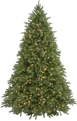Home Accents Holiday 7.5 ft Feel Real Jersey Fraser Fir Pre-Lit Artificial Christmas Tree with 1250 Mini White Lights