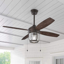 Load image into Gallery viewer, Northampton 52 in. LED Indoor/Outdoor Espresso Bronze Ceiling Fan with Light
