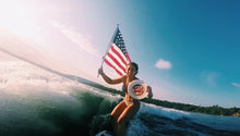 Load image into Gallery viewer, Poleish Sports Bottle Bash America Stars and Stripes Accessory, Poles Not Included (Polish Horseshoes, Beersbee)