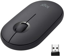 Load image into Gallery viewer, Logitech M355 Portable Wireless Mouse with Bluetooth or 2.4 GHz Receiver, Silent, Slim Computer Mouse with Quiet Click for Laptop, Notebook, PC and Mac - Graphite