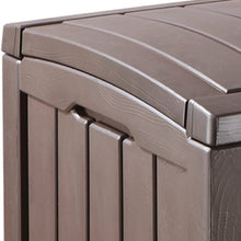 Load image into Gallery viewer, KETER Glenwood Plastic Deck Storage Container Box Outdoor Patio Furniture 101 Gal, Brown