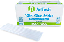 Load image into Gallery viewer, AdTech 10 inch Hot Sticks Full-Size Multi-Temp 5-lb BOX All-Purpose Glue Sticks-7/16 X10 5lb, 5 POUND, Clear
