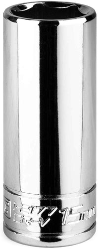 Capri Tools Deep Socket, 1/4-Inch Drive, 6-Point, Metric