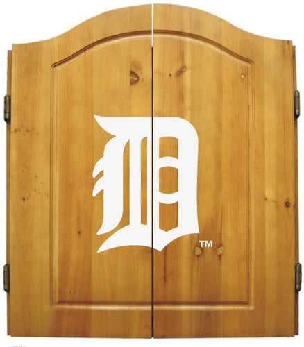 Imperial Officially Licensed MLB Dart Cabinet Set with Steel Tip Bristle Dartboard and Darts