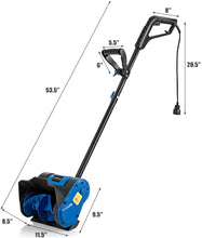 Load image into Gallery viewer, Goplus Electric Corded Snow Thrower, 12-Inch Width 6-Inch Depth Powerful Snow Removal Machine w/Dual Safety Switch