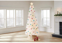 Load image into Gallery viewer, Home Accents Holiday 7.5 ft Uptown Noble Fir LED Slim Pre-Lit Artificial Christmas Tree with 500 Color Changing Micro Dot Lights