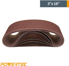 Load image into Gallery viewer, POWERTEC 110850 3-Inch x 18-InchAluminum Oxide Sanding Belt