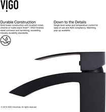 Load image into Gallery viewer, VIGO Onyx Handmade Countertop Glass Rectangle Vessel Bathroom Sink Set in Gray Onyx Finish with Matte Black Single-Handle Single Hole Faucet and Pop Up Drain