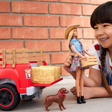 Load image into Gallery viewer, Barbie Sweet Orchard Farm Truck and Doll with Pet Dog, Hay and Crate of Corn, Gift for 3 to 8 Year Olds