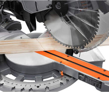 Load image into Gallery viewer, RIDGID 15 Amp Corded 12 in. Dual Bevel Sliding with 70 Deg. Miter Capacity and LED Cut Line Indicator