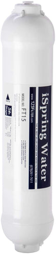 iSpring FT15 5th Stage Inline Post Carbon Filter Replacement Cartridge, 0.7, White