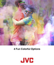 Load image into Gallery viewer, JVC Black and Red Nozzel Secure Comfort Fit Sweat Proof Gumy Sport Earbuds with long colored cord HA-EN10B
