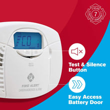 Load image into Gallery viewer, First Alert Carbon Monoxide Detector Alarm|No Outlet Required with Digital Display and Peak Memory, Battery Operated, CO410