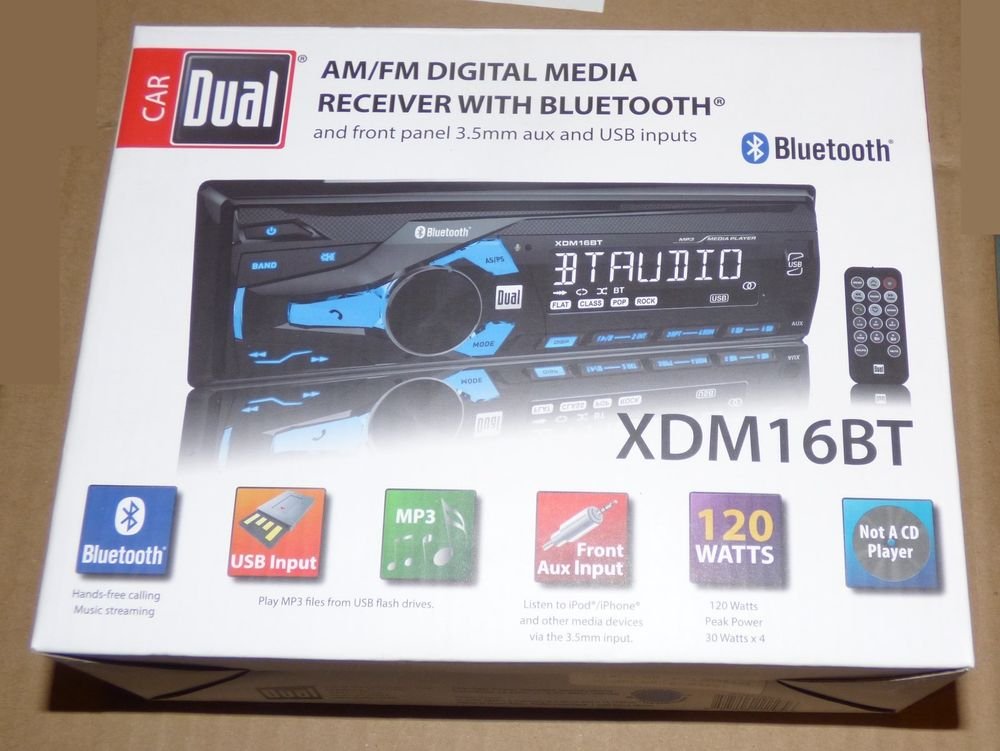 Dual AM/FM Digital Media Car Stereo with Bluetooth xdm16bt Radio